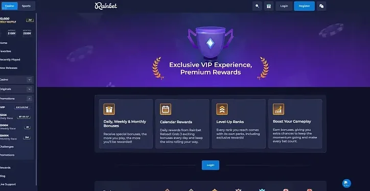 Rainbet: captura (escritorio)